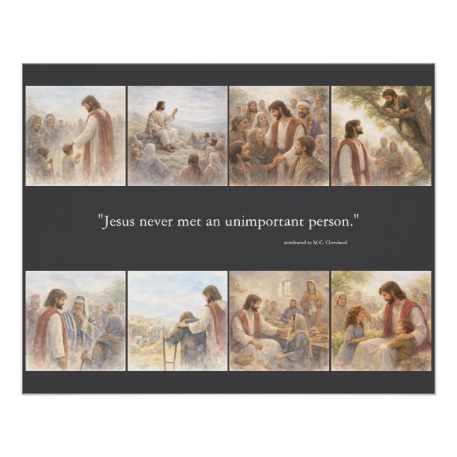 No unimportant person poster (Front)