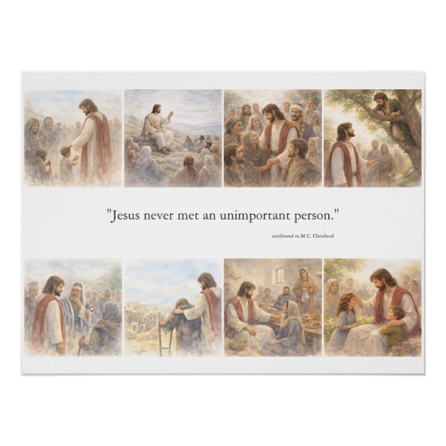 No unimportant person poster (Front)