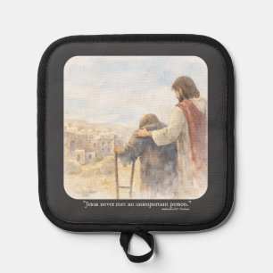 No unimportant person pot holder