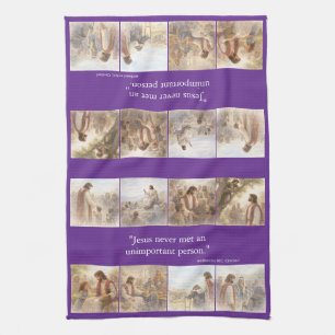 No unimportant person tea towel