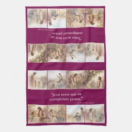 No unimportant person tea towel