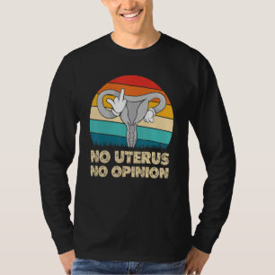 No Uterus No Opinion Pro Abortion Womens Right Rep T-Shirt