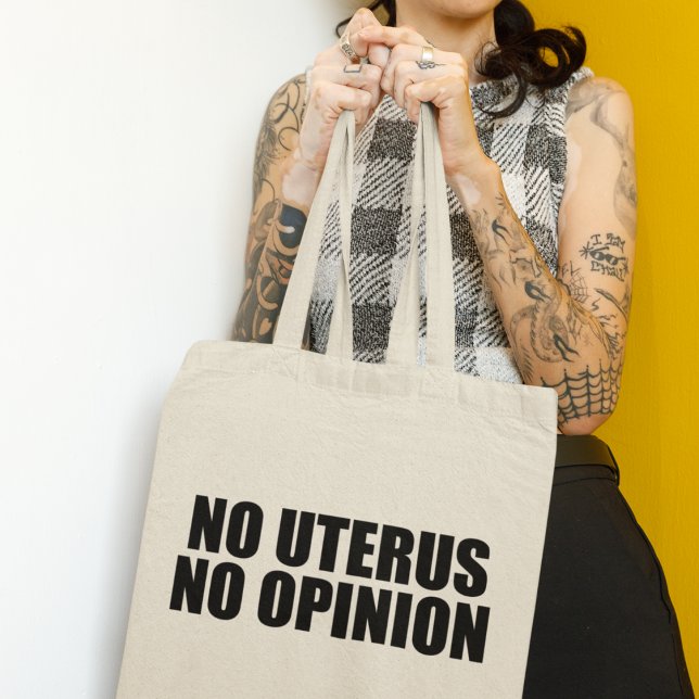 No Uterus No Opinion Pro Choice Tote Bag (Creator Uploaded)