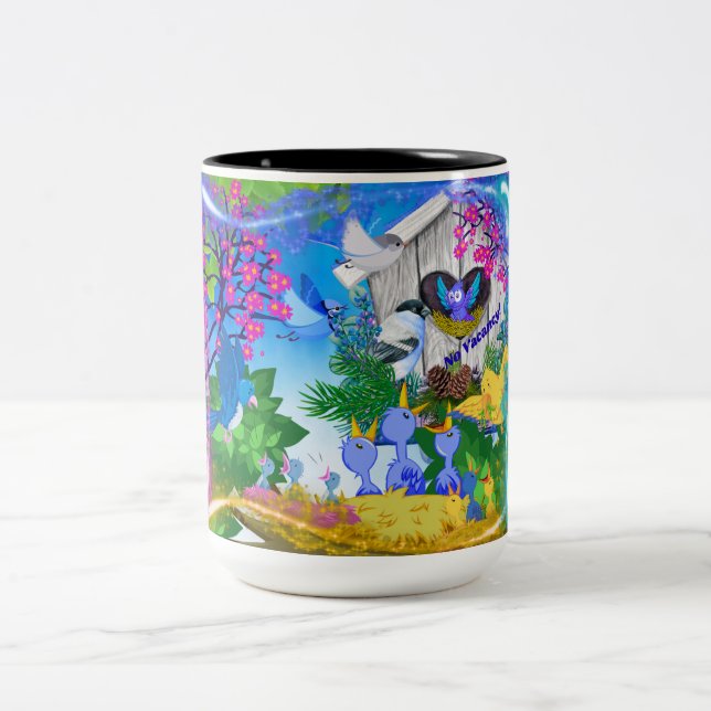 No Vacancy Bird House Mug (Center)