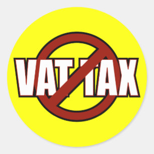 No VAT Tax Classic Round Sticker