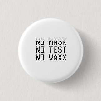 No Vaxx 3 Cm Round Badge