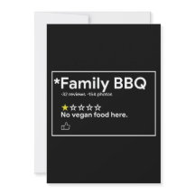No vegan food for family BBQ