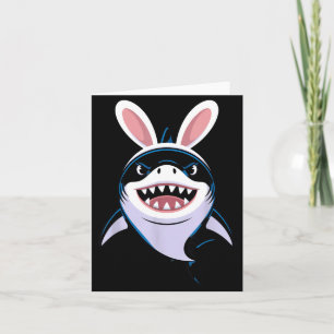 No Visible Text Detected Funny Shark Easter Costum Card