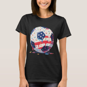 No Visible Text Detected Soccer Fans Patriotic Moo T-Shirt