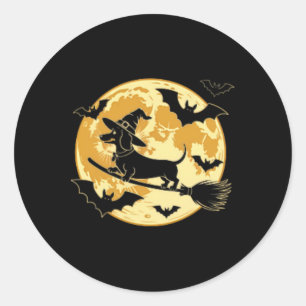 No Visible Text Detected Witch Vibes Enthusiast Ha Classic Round Sticker