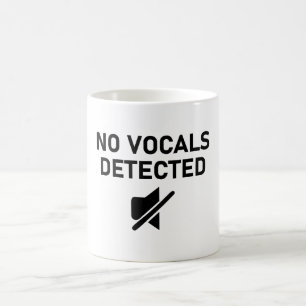 No Vocals Detected Minimal Audio Design Coffee Mug
