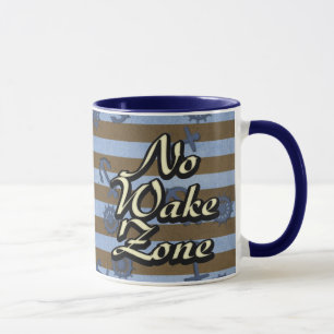 No Wake Zone Nautical Ship Anchors And Wheels Mug