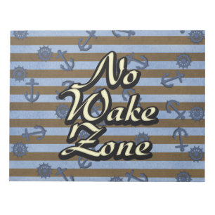 No Wake Zone Nautical Ship Anchors And Wheels Notepad