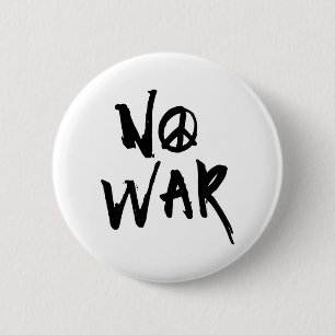 No War 6 Cm Round Badge