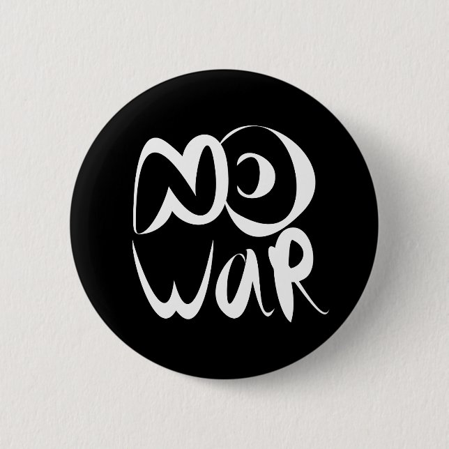 No War 6 Cm Round Badge (Front)