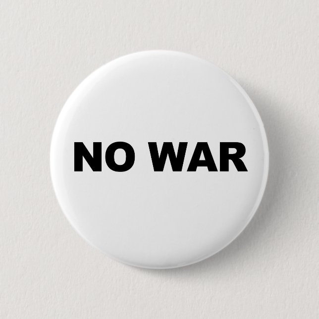 No War 6 Cm Round Badge (Front)