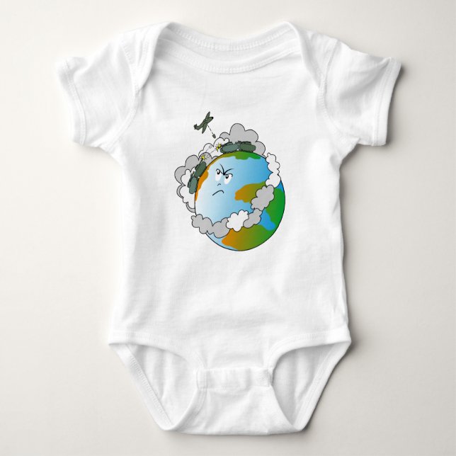No war! baby bodysuit (Front)