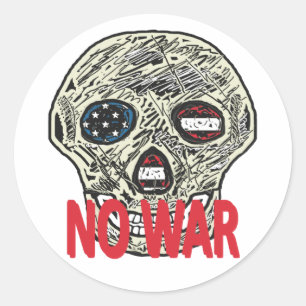 No War Classic Round Sticker