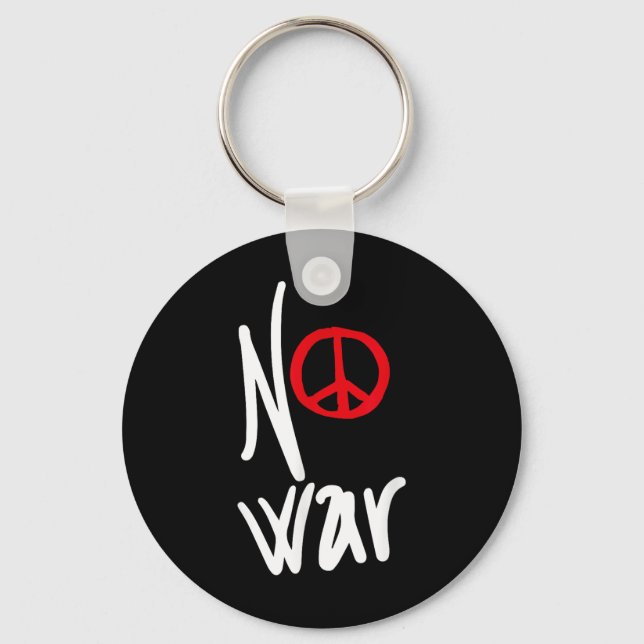 No War - Designs For The Peace Movement 4  Key Ring (Front)