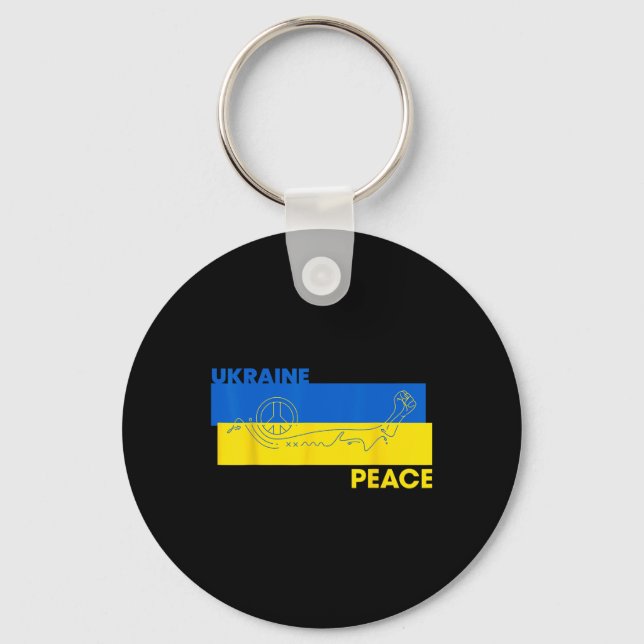 No War - Designs For The Peace Movement 4  Key Ring (Front)