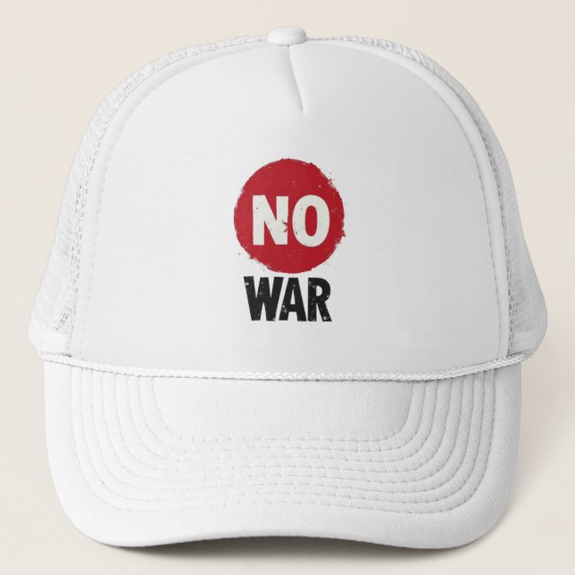 NO WAR — Global Protest for Peace Trucker Hat (Front)