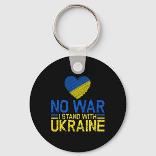No War I Stand With Ukraine End War Promote Peace Key Ring