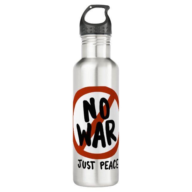 No War Just Peace 710 Ml Water Bottle (Front)
