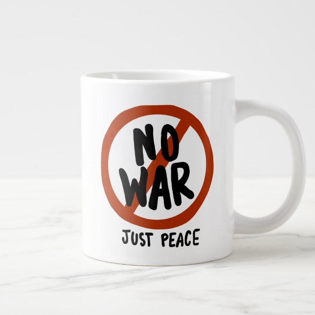 No War Just Peace Large Coffee Mug (Right)