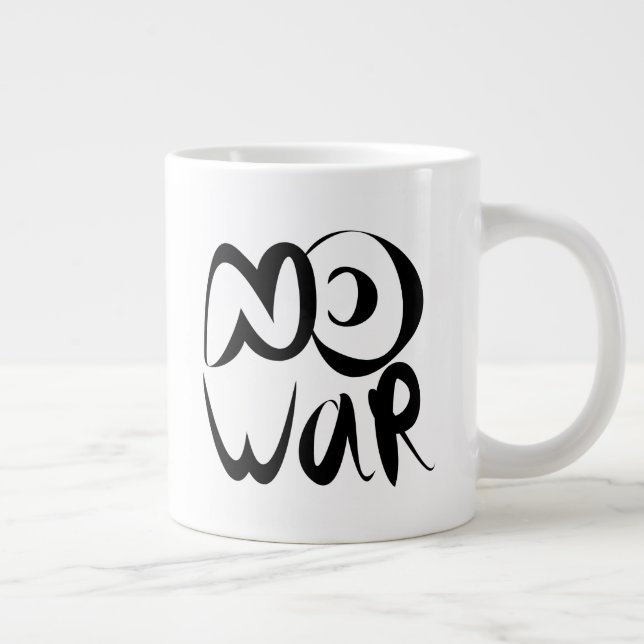 No War Large Coffee Mug (Right)