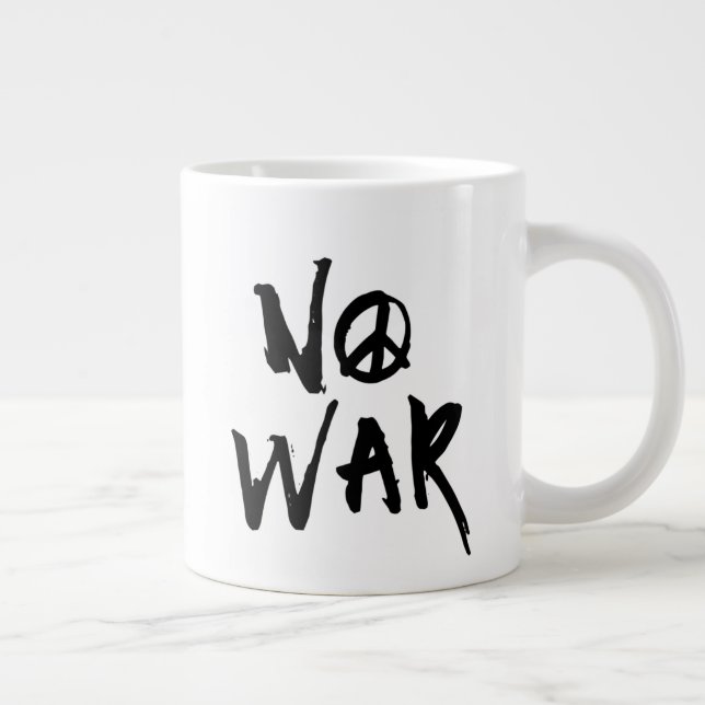 No War Large Coffee Mug (Right)