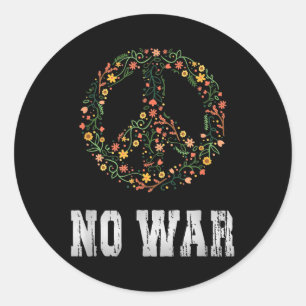 No War, Peace, Antiwar, No War  Classic Round Sticker