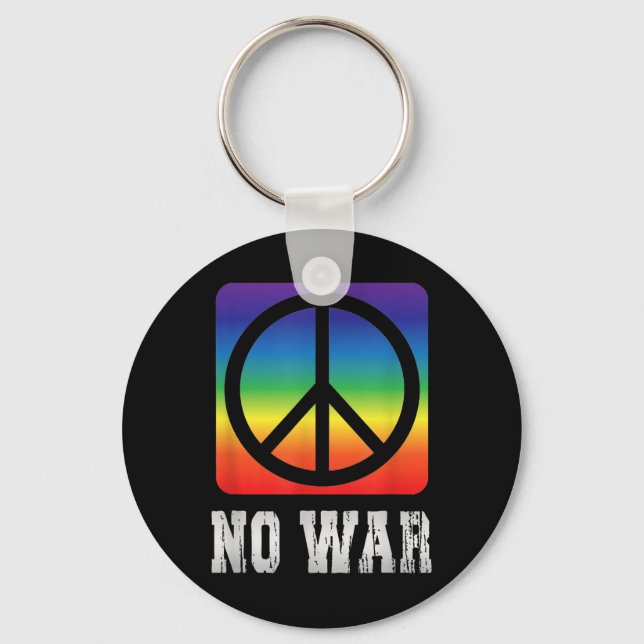 No War, Peace, Antiwar, No War  Key Ring (Front)