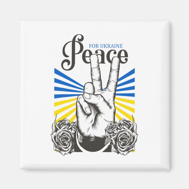 No War Peace For Ukraine  Magnet (Front)