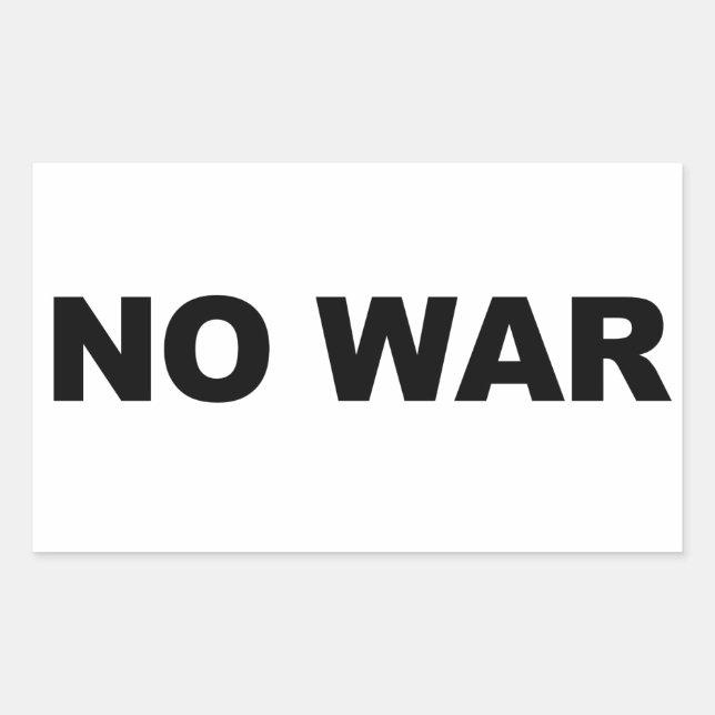 No War Rectangular Sticker (Front)