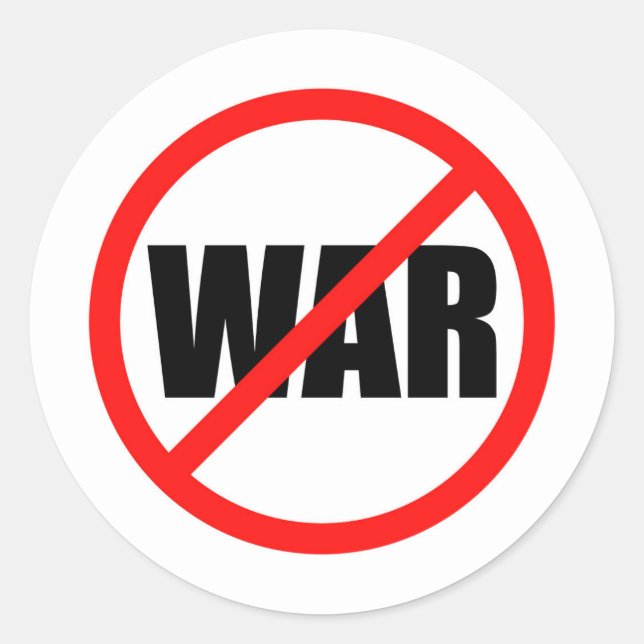 No War Symbol Classic Round Sticker (Front)