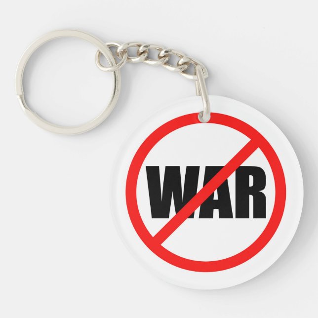 No War Symbol Key Ring (Front)