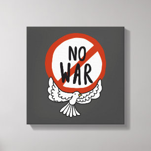 No War With Dove Canvas Print