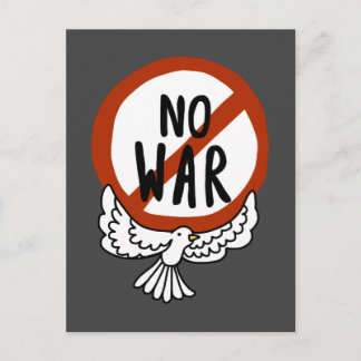 No War With Dove Postcard