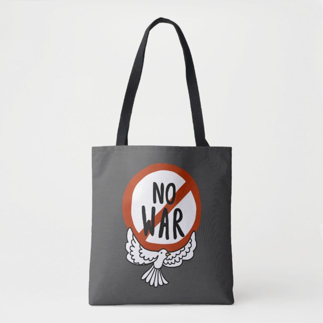 No War With Dove Tote Bag (Front)