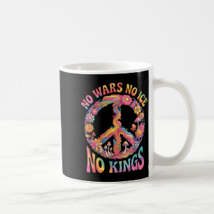 No wars no ice no kings floral peace sign  coffee mug