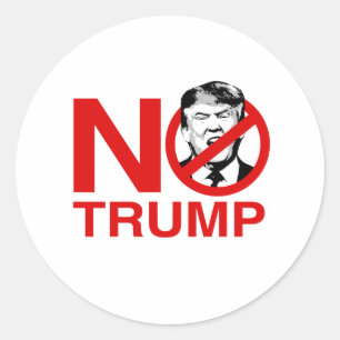 No Way No Trump No - Anti-Trump - Classic Round Sticker