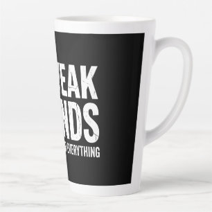 No Weak Rounds MMA Fighter Mindset Latte Mug