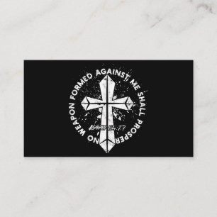 No Weapon Formed Against me shall prosper Faith in Business Card