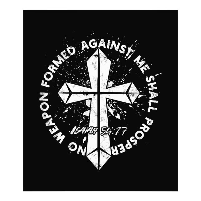 No Weapon Formed Against me shall prosper Faith in Photo Print (Front)