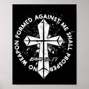 No Weapon Formed Against me shall prosper Faith in Poster