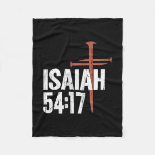 No Weapon Formed Against Me Shall Prosper - Front Fleece Blanket