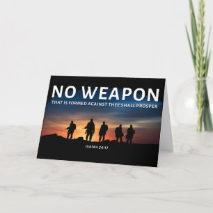 No Weapon Formed Against You Shall Prosper Bible Card