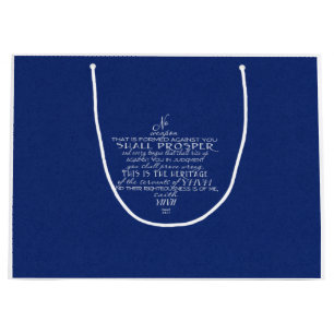 No Weapon Star of David Blue Large Gift Bag