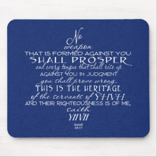 No Weapon Star of David Blue Mouse Pad