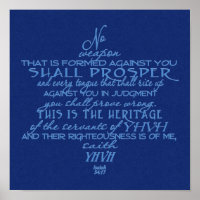 No Weapon Star of David Blue on Blue